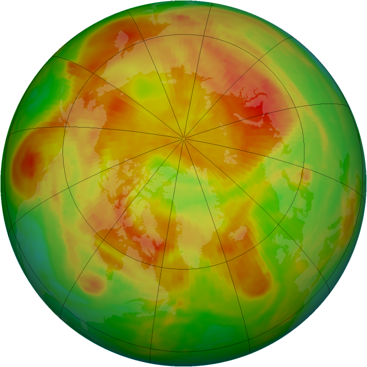 Arctic ozone map for 01 May 1986